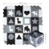 MD03 KIDS PLAYPEN PUZZLE MAT GRAY 36 ELEMENTS 120x120CM NILS FUN