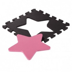 MD03 KID'S MAT PUZZLE PLAYPEN PINK HEARTS 36 ELEMENTS 140x140CM  NILS FUN