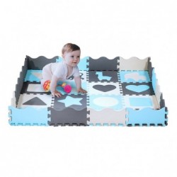 MD03 KIDS PLAYPEN PUZZLE MAT MINT 36 ELEMENTS 140x140CM NILS FUN