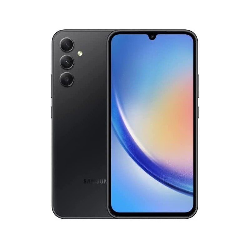 Samsung | Galaxy | A34 (A346B) | Graphite | 6.6 " | Super AMOLED | Mediatek MT6877V | Dimensity 1080 (6 nm) | Internal RAM 6 GB | 128 GB | microSDXC | Dual SIM | Nano-SIM | 3G | 4G | 5G | Main camera 48 + 8 + 5 MP | Secondary camera 13 MP | Android | 12 | 5000 mAh