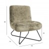 Slipper chair FARICA beige