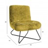 Slipper chair FARICA yellow