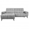 Corner sofa LUZERN LC, electric recliner, light grey