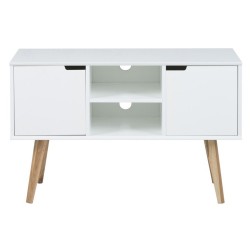 Kummut MITRA 96x38xH61,5cm, valge, materjal  MDF, värvus  valge, jalad  tamm