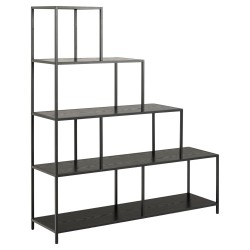 Shelf SEAFORD 135x35xH150cm, black