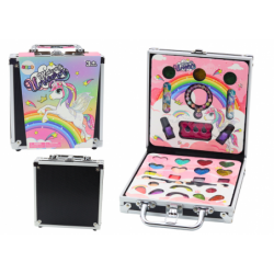 Beauty Set in a Suitcase Eyeshadows Glitters Nail Polishes Black