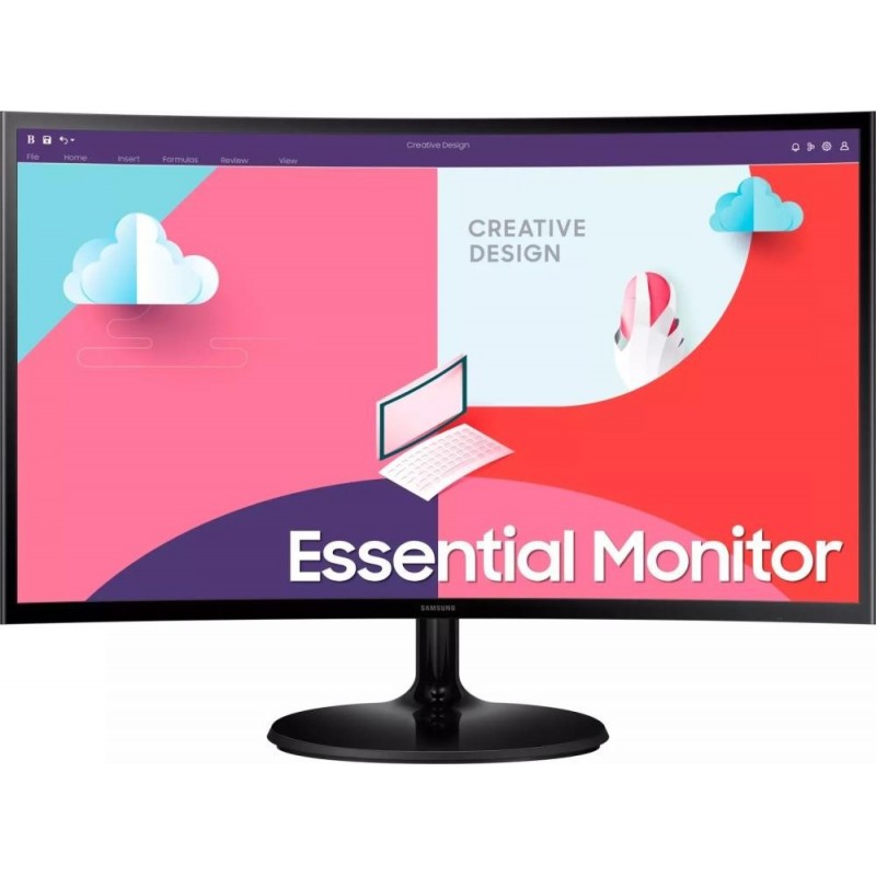 LCD Monitor SAMSUNG LS24C362EAUXEN 24" Curved Panel VA 1920x1080 16:9 75 Hz Matte 4 ms Colour Black LS24C362EAUXEN