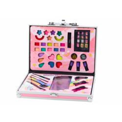 Beauty Set in a Suitcase Eyeshadow Brushes Nail Polish Pink