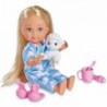 SIMBA Doll Evi Goes to Sleep in Pajamas with a sheep