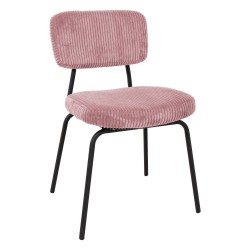 Chair KEIU 46x51xH76cm, vintage pink corduroy