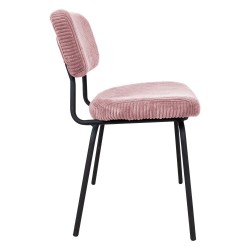 Chair KEIU 46x51xH76cm, vintage pink corduroy