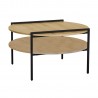 Coffee table HEDVIG 80x80xH45cm, ash black