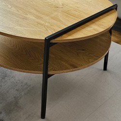 Coffee table HEDVIG 80x80xH45cm, ash black