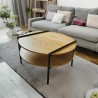 Coffee table HEDVIG 80x80xH45cm, ash black