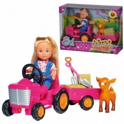 SIMBA Doll Evi Farmerka with a tractor