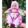 WOOPIE ROYAL Baby Doll for Children Ladybug 33 cm + Baby Carrier Akc.