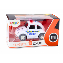 Classic Police Car 1:38 Drive Lights Sounds White