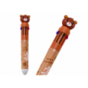 Multicolored Teddy Bear Automatic Pen 10 Brown