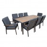 Garden furniture set PARKER table and 8 chairs