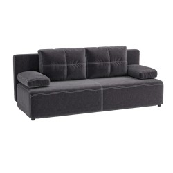 Sofa bed MUNICH with storage box, dark grey