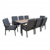 Garden furniture set PARKER table and 8 chairs