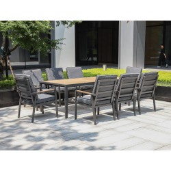 Garden furniture set PARKER table and 8 chairs