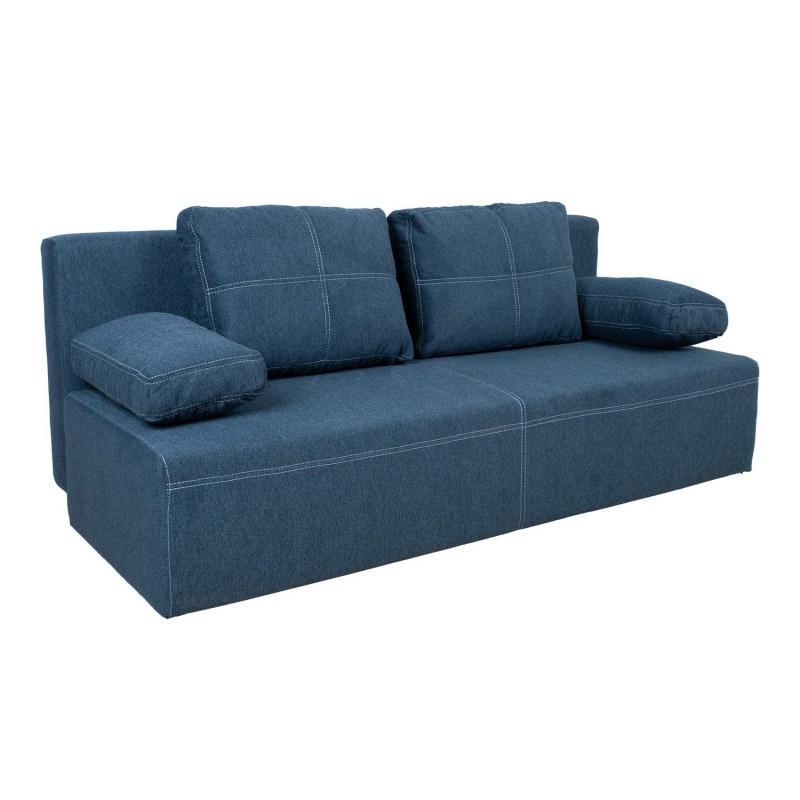 Sofa bed MUNICH with storage box, dark blue