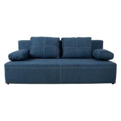 Sofa bed MUNICH with storage box, dark blue