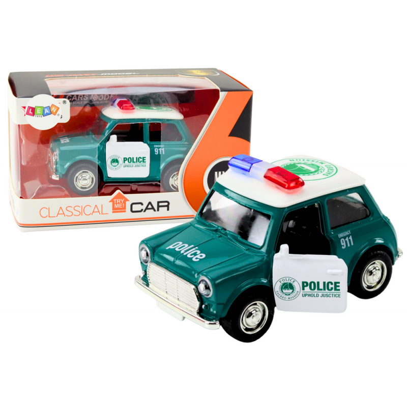 Classic Police Car 1:38 Drive Lights Sounds Green