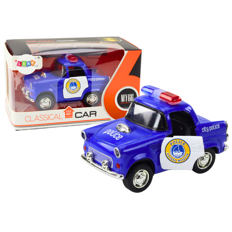 Classic Police Car 1:38 Drive Lights Sounds Blue