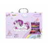 Art Set in a Suitcase with a Unicorn Pink 128 EL