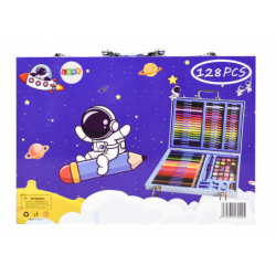 Art Set in a Suitcase with a Spaceman Blue 128 EL