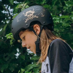 Helmet NKX Brain Saver Black/Gold Pirate