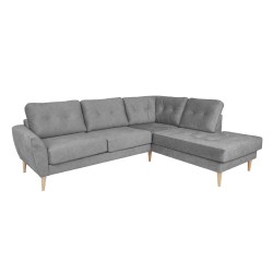 Corner sofa HEIVI RC, grey velvet