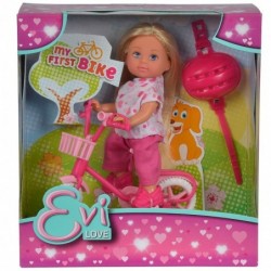 SIMBA Evi doll on a bike with a basket