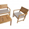 Garden furniture set FORTUNA table, bench and 2 chairs, acacia