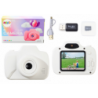 Camera For Kids Photos Recording Games Memory Card 64GB White