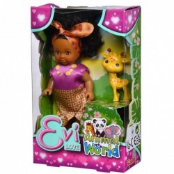 SIMBA Evi African doll with a giraffe