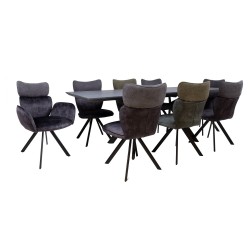 Dining set EDDY-2 table, 8 chairs (10331, 10332)