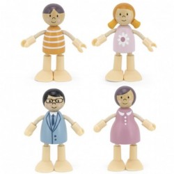 VIGA PolarB Wooden Dolls Family Dolls Figurines Set