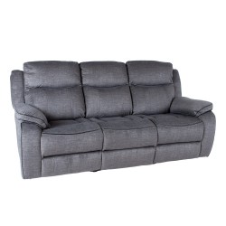 Recliner sofa GENTRY 3-seater, manual, grey