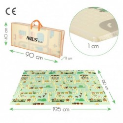 MD04 KIDS FOLDING MAT CITY 195x180CM NILS FUN