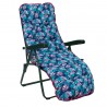 Deck chair BADEN-BADEN blue pad