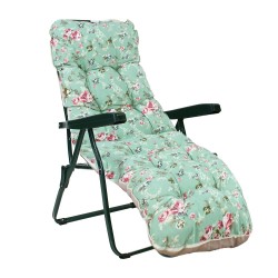 Deck chair BADEN-BADEN light green rosy pad