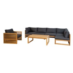 Set SERENITY corner sofa 2+2+1, table and armchair