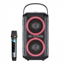 Bezvadu skaļrunis W-KING  Wireless Bluetooth Speaker W-KING T9 60W (black) + microphone 