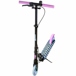 Kick scooter Raven Pastelle Black/Pink 145mm with handbrake, bell and front suspension