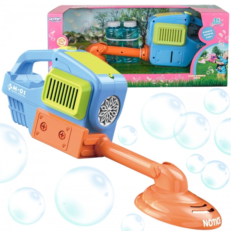 WOOPIE Hand Lawn Mower Bubble Machine Blue