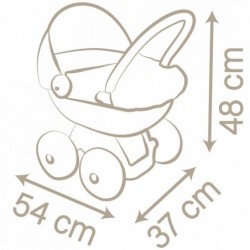 SMOBY Baby Nurse Deep Stroller for a doll with a plastic visor