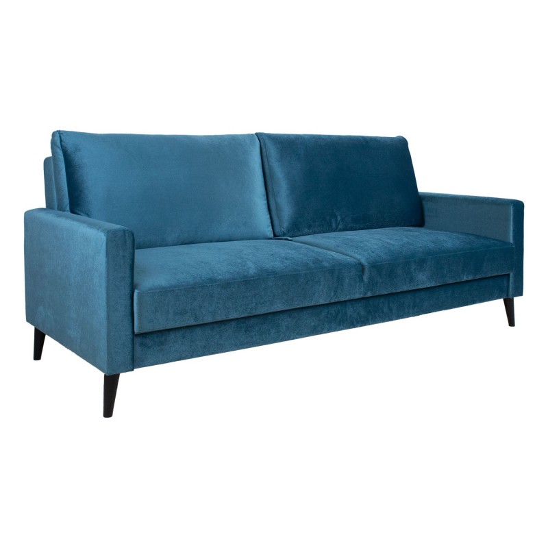 Sofa bed ANNA with storage box, bluish green velvet